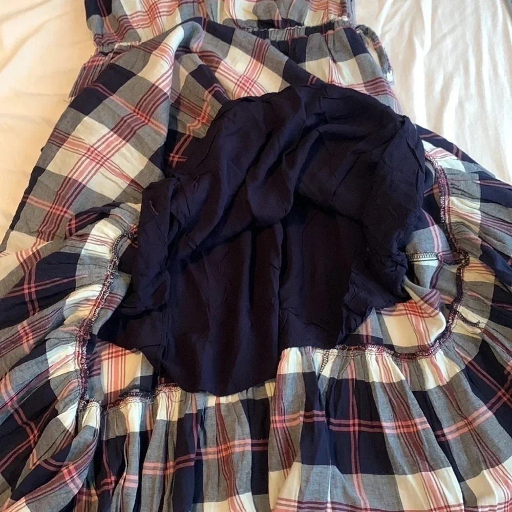 Anthropologie Plaid Isabella Sinclair Midi Dress Small Preppy Rodeo Festival - Picture 9 of 12